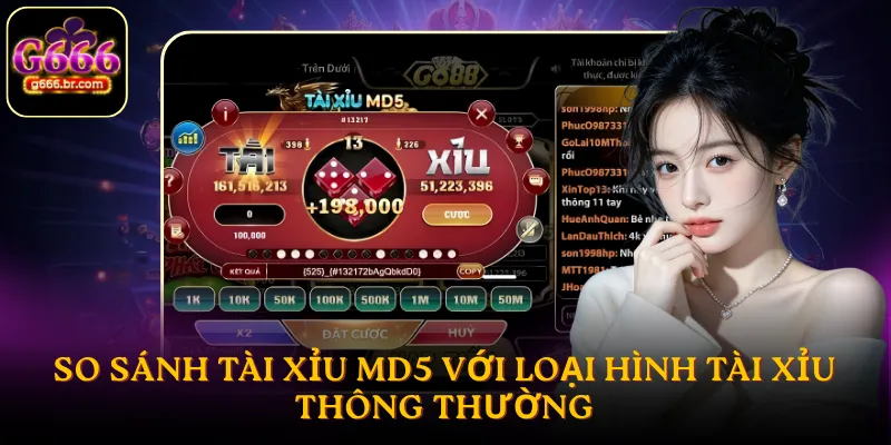 So sánh tài xỉu MD5 với loại hình tài xỉu thông thường